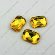 18x25mm octogone cristal fantaisie point de pierre strass arrière toutes les couleurs disponibles